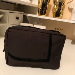 Yves large cosmetic bag brown and black
